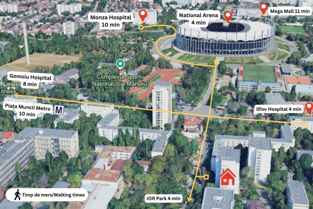 Premium Studio Next To National Arena & Park Бухарест Экстерьер фото